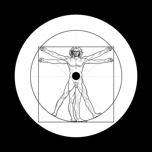 Vitruvian Man Leonardo Da Vinci 7", 10", 12"/LP Vinyl Record Centre Labels (Pair)
