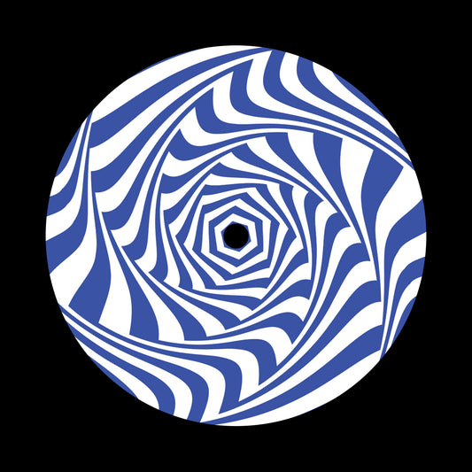 Vortex Movement Blue & White 7" Jukebox, 7", 10", 12"/LP Vinyl Record Centre Labels (Pair)