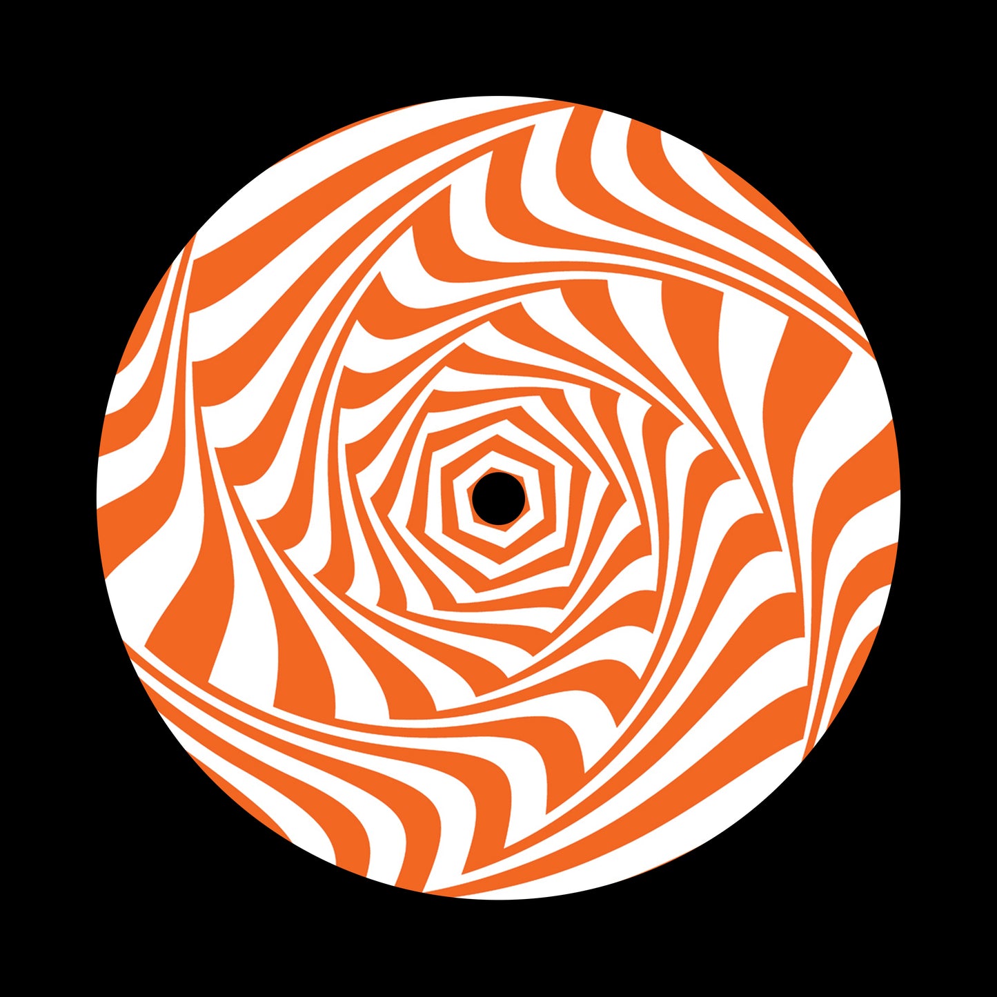 Vortex Movement Orange & White 7" Jukebox, 7", 10", 12"/LP Vinyl Record Centre Labels (Pair)