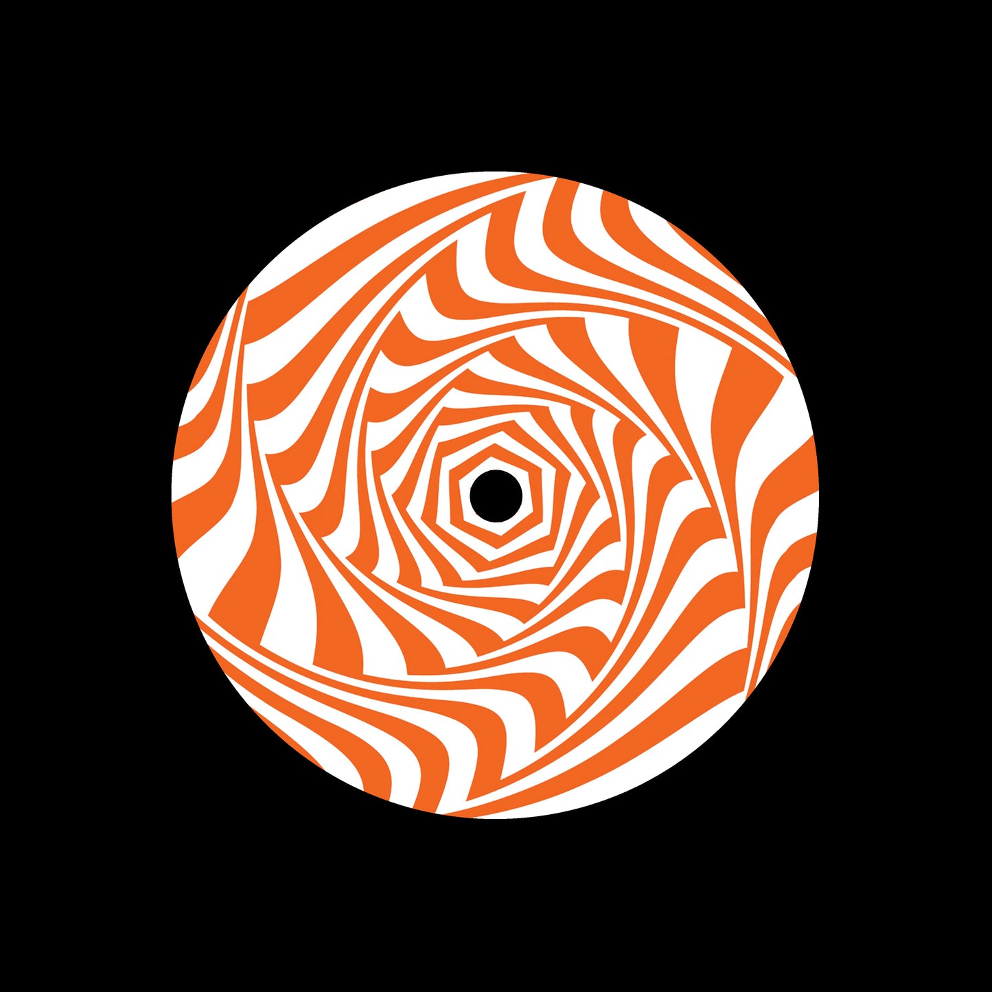 Vortex Movement Orange & White 7" Jukebox, 7", 10", 12"/LP Vinyl Record Centre Labels (Pair)
