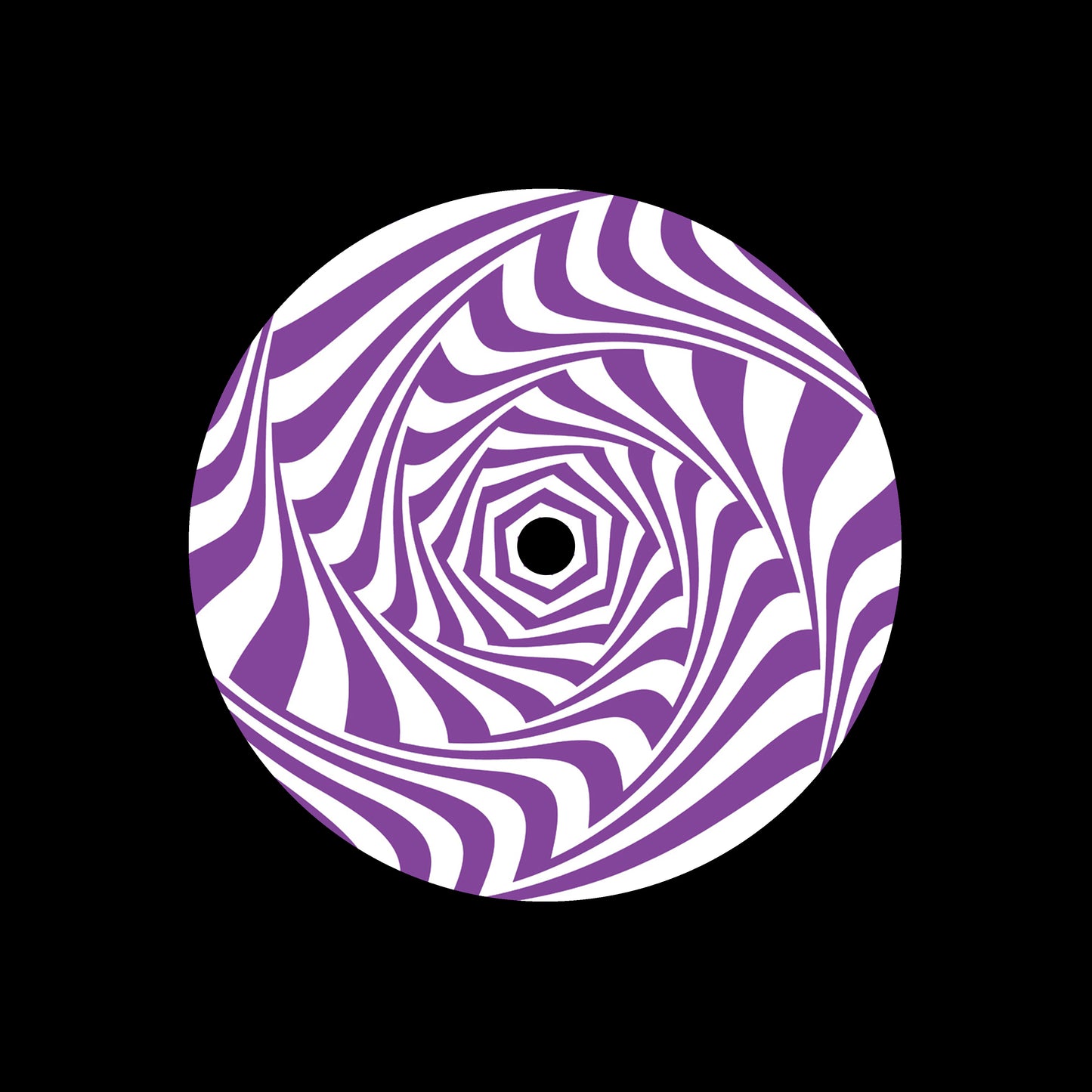 Vortex Movement Purple & White 7" Jukebox, 7", 10", 12"/LP Vinyl Record Centre Labels (Pair)